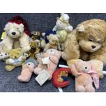 Selection of vintage soft toys & teddy bears