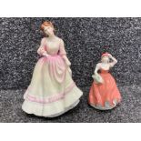 Royal Doulton figure “Yours Forever” and a Coalport figure “Andrea”