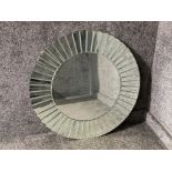 Modern All glass circular sun burst style mirror, 80CM diameter