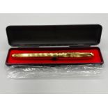 Parker brilliant golden Star Sonnet range fountain pen, fine nib, new with case rrp £70+