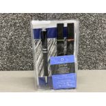 Cross/Franklin black pen set comprising ballpoint, journal, highlighters and pouch, new