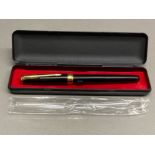 Parker Sonnet black new fountain pen complete with case