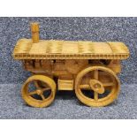 Handmade Matchstick model of a steam engine