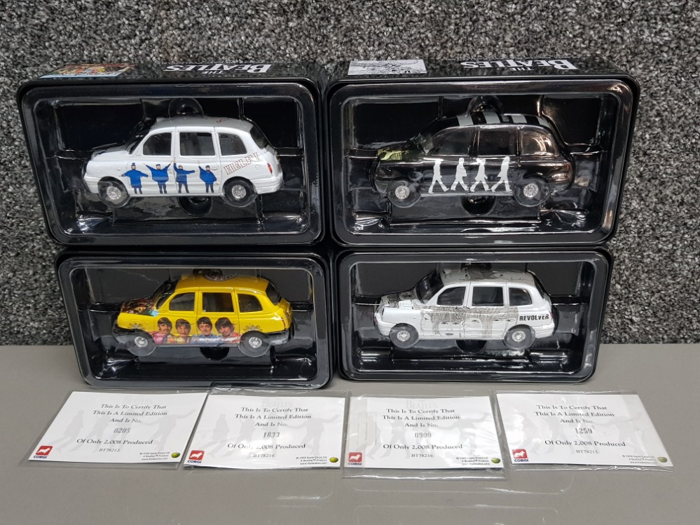 4x the Beatles album cover diecast collectable vehicles all with original tins of issue & - Bild 3 aus 3