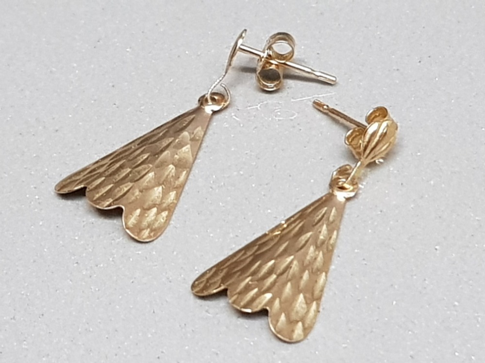 375 yellow gold drop earrings - Bild 2 aus 2