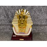 Large Tutankhamun Egyptian bust on base - by S.V. Di Sabadin Vittorio