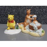 2x Royal Doulton figured ornaments from the Winnie the Pooh collection includes "the more it