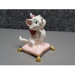 Walt Disney metal & Enamelled trinket box in the form of Marie from Walt Disney's Aristocats