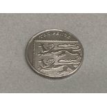 A double sided 10p coin tails