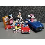 5x Disney collectable figures by Schmid - characters include Goofy, Mickey & Minnie mouse