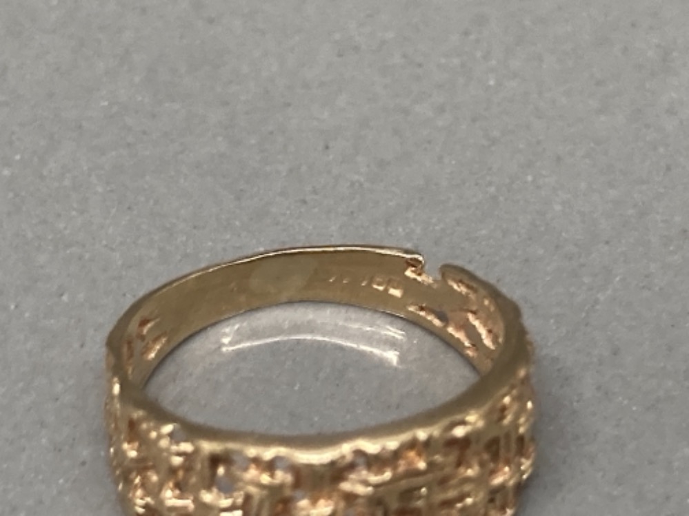 A 9ct yellow gold keeper ring size K 2.3g - Bild 3 aus 3