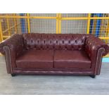 Chesterfield style two seater settee