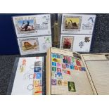 2x albums containing mixed Great Britain first day covers & stamps.from around the world