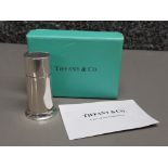 Genuine Tiffany & Co sterling silver shaker, with original box