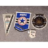 4 vintage hanging Newcastle United Banners