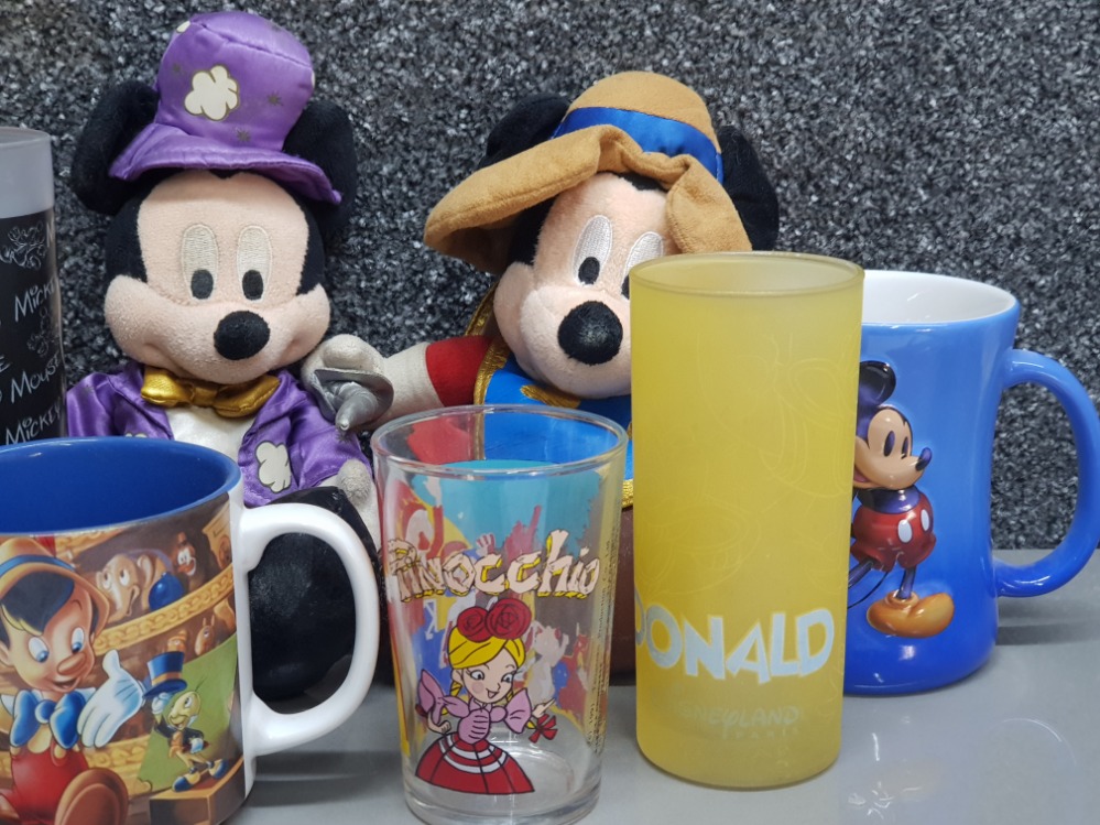 Collection of Disney Drinking glasses, mugs & large tankard also includes 2x soft toys - Image 2 of 3