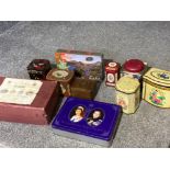 Selection of vintage tins & boxes
