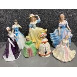 Seven lady figurines by various makers to include Leonardo collection, Lucerne Collection etc