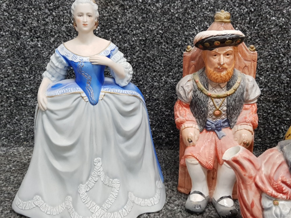 5x Royalty themed ornaments including Henry VIII character jug & Franklin Porcelain Catherine the - Image 3 of 3