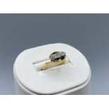 Vintage 18ct Gold & 1/2ct 3 stone Diamond Ring size I (i) weighing 4 grams