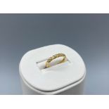 18ct Gold & Diamond Fancy Pattern Ring Size J weighing 1.7 grams