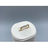 9ct Gold & Diamond Wishbone Ring in very good condition Size S weighing 2 grams