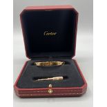 Like New Original Cartier Rose Gold Love Bangle Size 17 includes Original Box & Papers (2021)