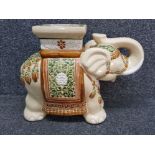 Large ceramic elephant design plant stand, 57x44cm