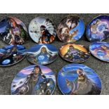 Total of 10 Franklin Mint Native American themed collectors plates, 8x marked Royal Doulton
