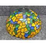 Large Tiffany style multi coloured light shad (orange, green & blue) diameter 42cm