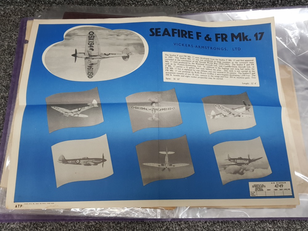 Folder of military ephemera including WWI admiralty air dept 1918, specs & 10 x 1940-50s RAF air - Bild 4 aus 5