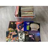 Box containing a large quantity of LP records, Classical, smash hits etc