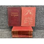 Total of 6 antique books includes 1907 Harmsworth self-educator, the pictorial guide to modern