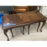 Inlaid mahogany nest of three tables