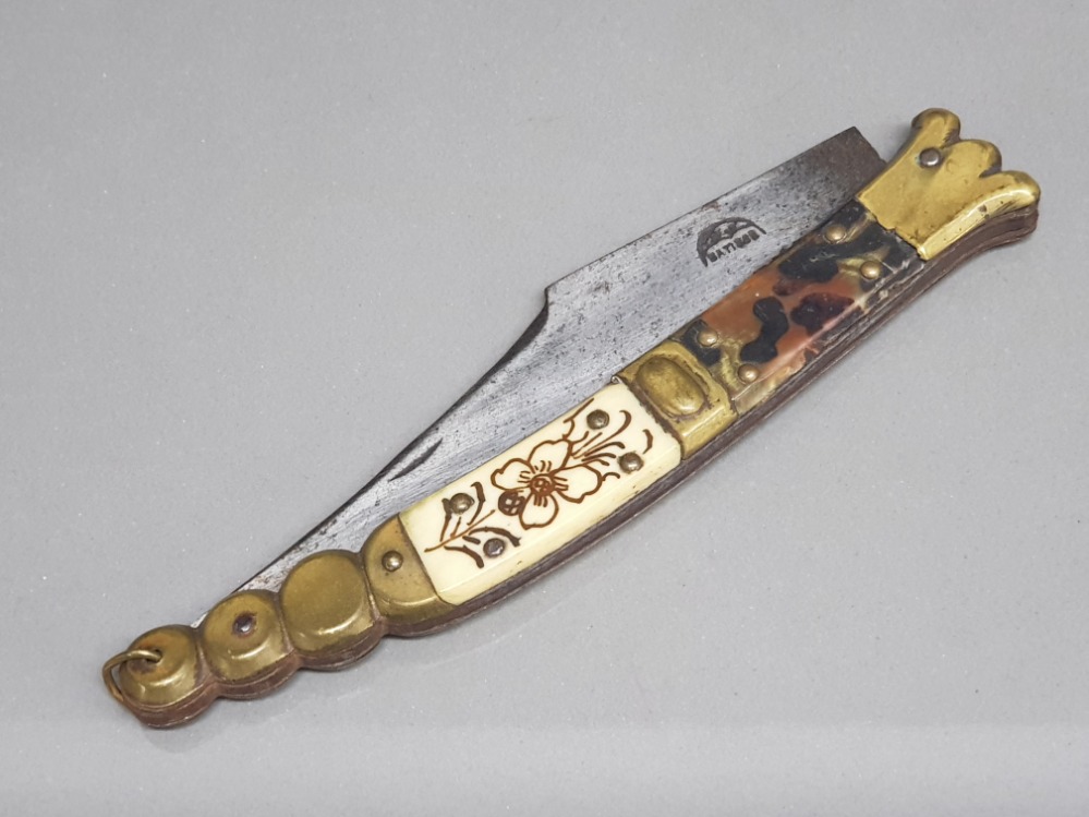 Lot comprising of 3 knives includes Scottish Skein Dhu (sock knife), a turkish folding knife & - Image 2 of 3