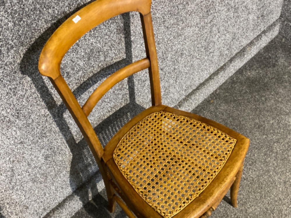 Mahogany bedroom chair with wicker seat - Bild 2 aus 2