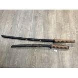 Two ornamental Katani training swords