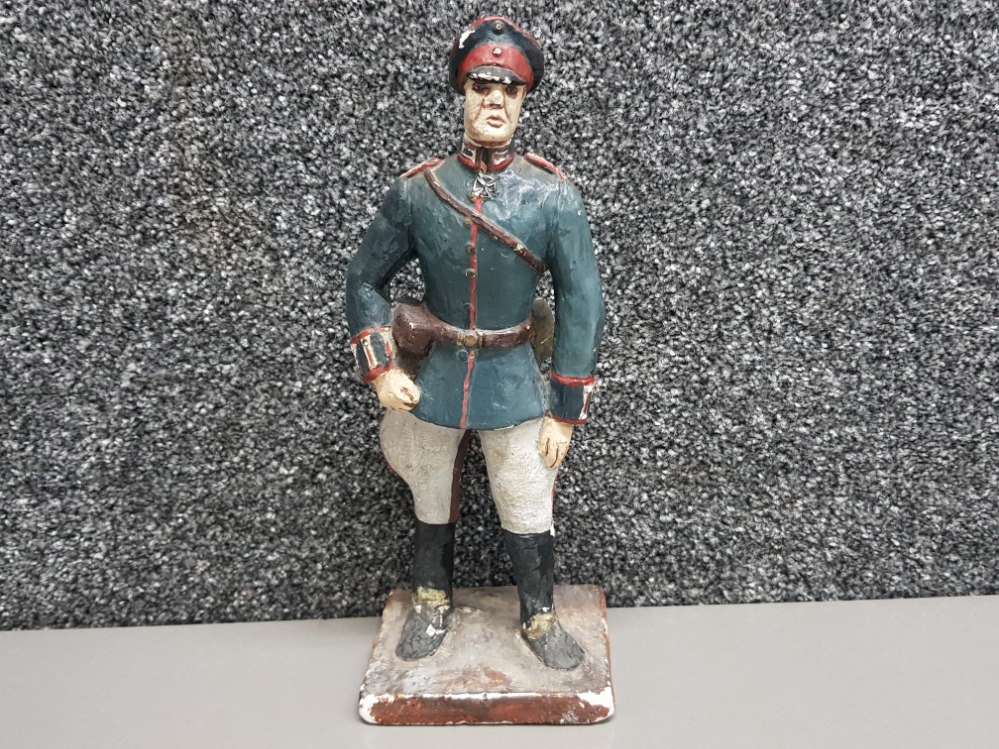 Interesting hand painted plaster figure of a grerman WW1officer