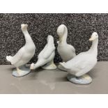 4x Nao by Lladro geese figures - all different