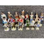 Tray lot of 14 Military figures