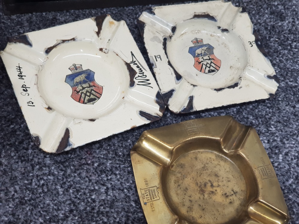 Box of mixed Collectables, mostly military related, including Ash trays, compass, vesta case etc - Image 3 of 3