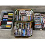 4x boxes of miscellaneous DVDs
