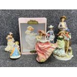 Total of 7 lady figures by the Leonardo collection (1 with original box)