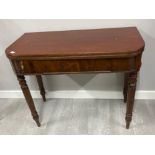 Antique mahogany turn over top breakfast table