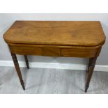 Inlaid Mahogany turnover topped table