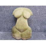Heavy stone garden statue - Female torso