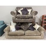 Barker & Stonehouse 2 piece suite comprising of 2 seater & large single armchair (floral patterned