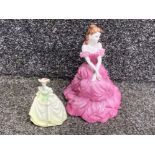 2 Coalport lady figures Mary from the Collingwood collection & spring time
