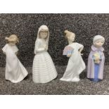Three Nao for Lladro to include communion girl 0236 I’m so pretty 1455 and one by Cascades