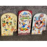 3x Walt Disney themed games includes 2x Mickey Mouse bagatelle & Donald Duck pinball